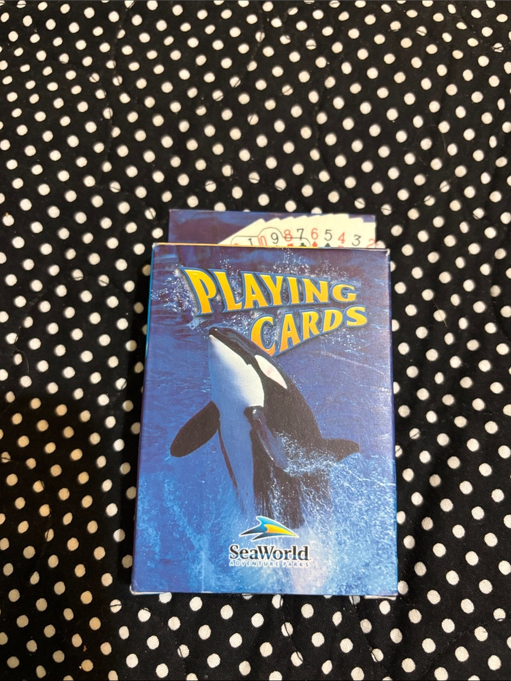 SeaWorld Orca Playing Cards - Blue